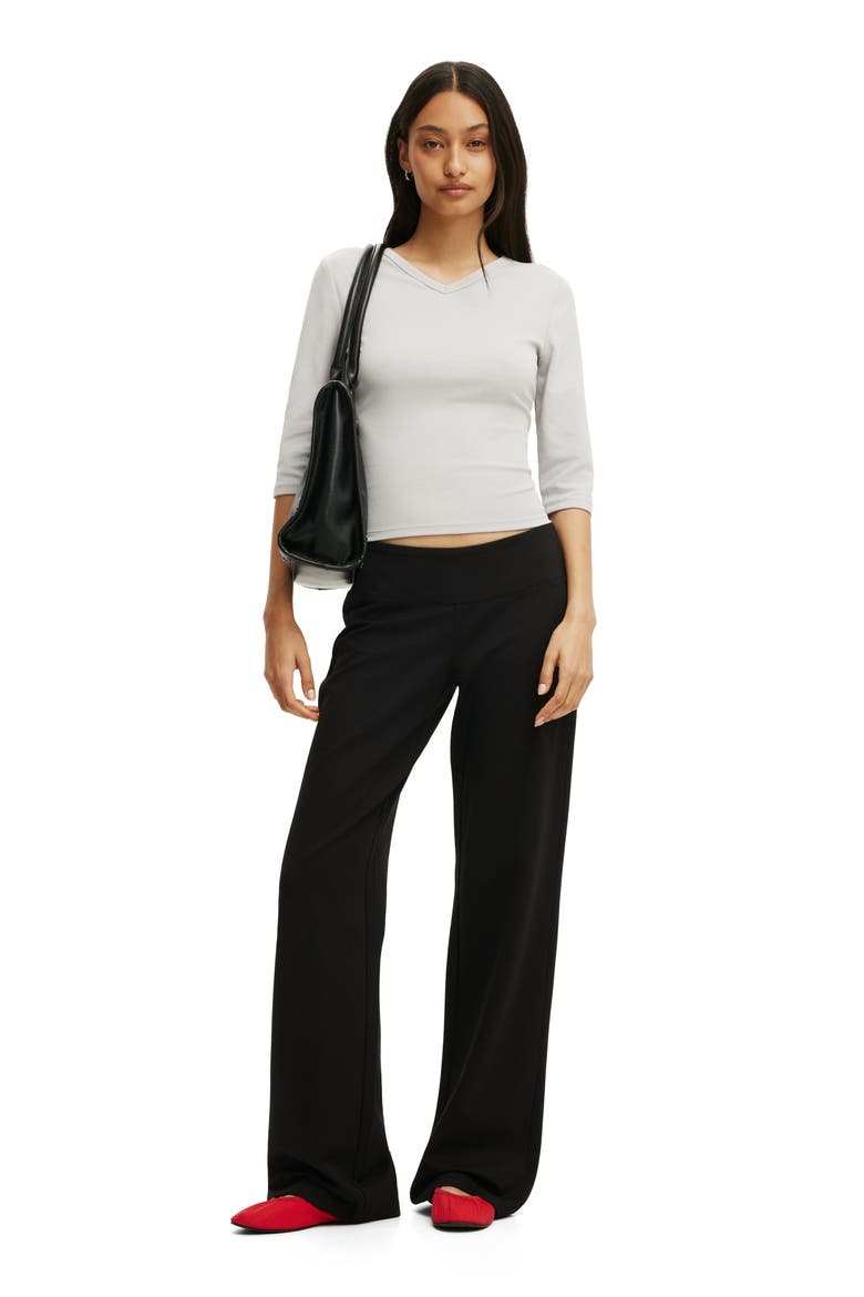 Women's Cara Low Rise Straight Pant, Alternate, color, Black