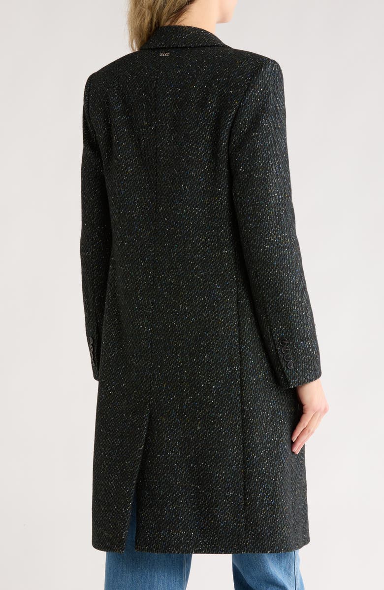 BOSS Catara Longline Tweed Coat, Alternate, color, Black Multi