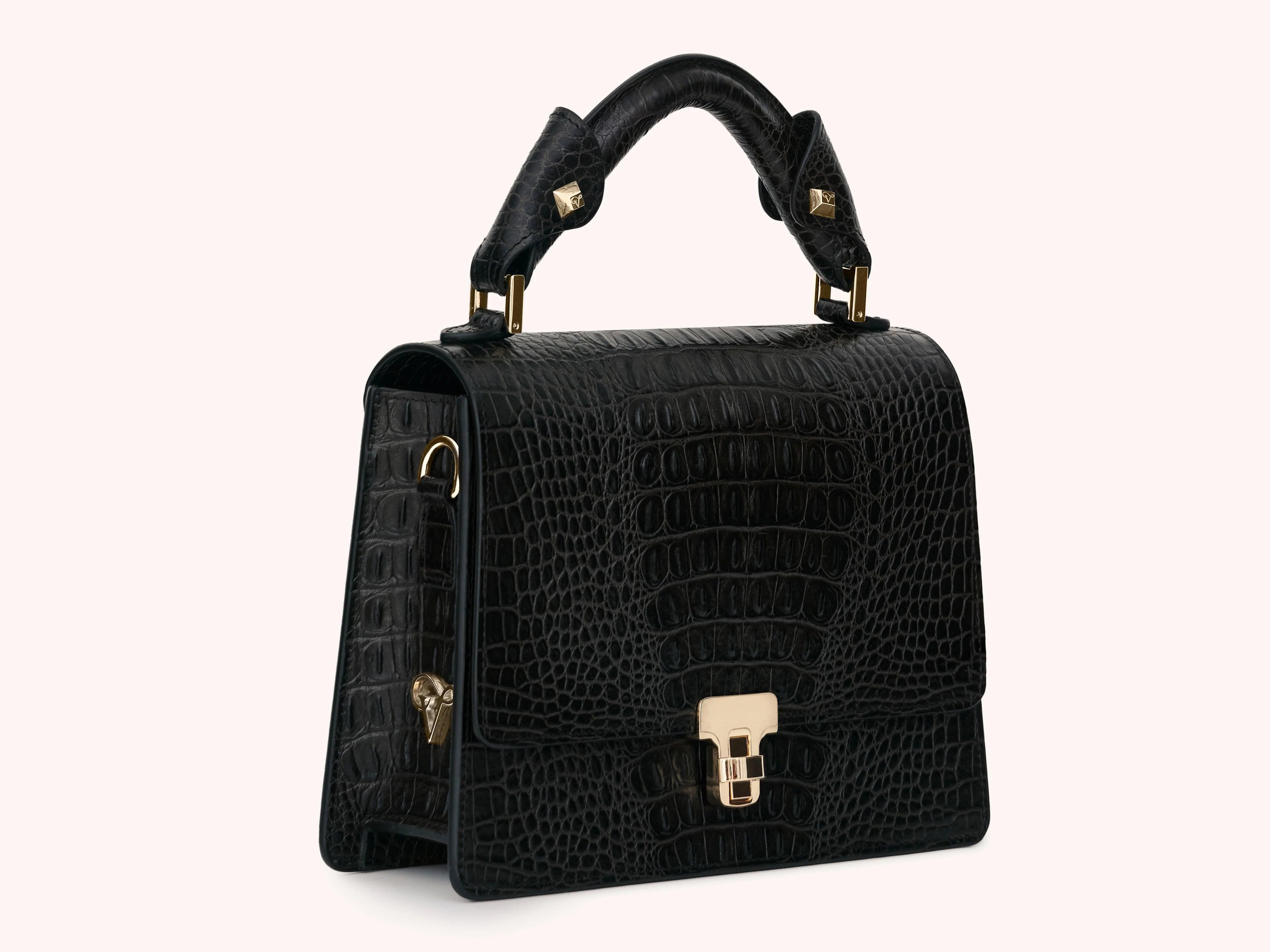 VIE LORIE Vittoria Top Handle Bag, Alternate, color, Black Chestnut