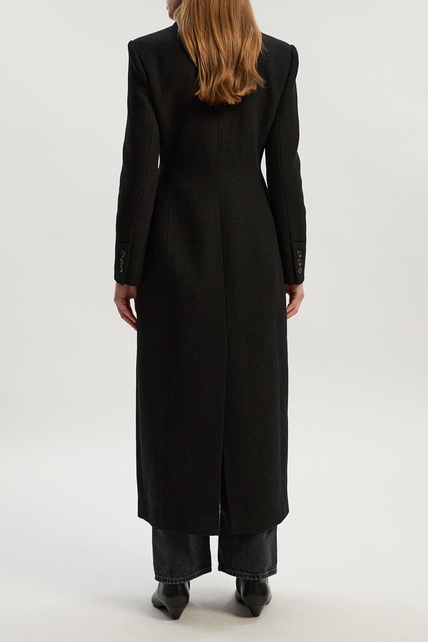THEREDTHREAD S maxi tailored coat グレー Karen Millen Wool Blend Tailored Fitted Maxi Coat (Women) | Nordstrom