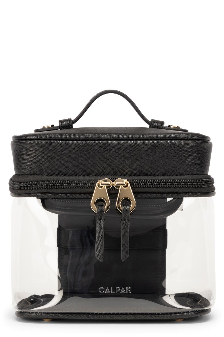 Clear Train Case, Main, color, BLACK