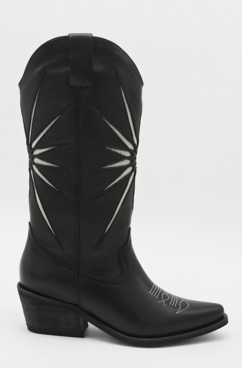 Stivali New York Moonrise Western Cowboy Boots In Black