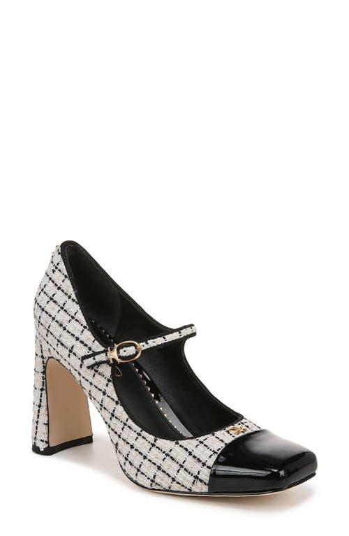 Circus NY by Sam Edelman Elora Square Toe Mary Jane Pump in Vanilla Bean/Black 