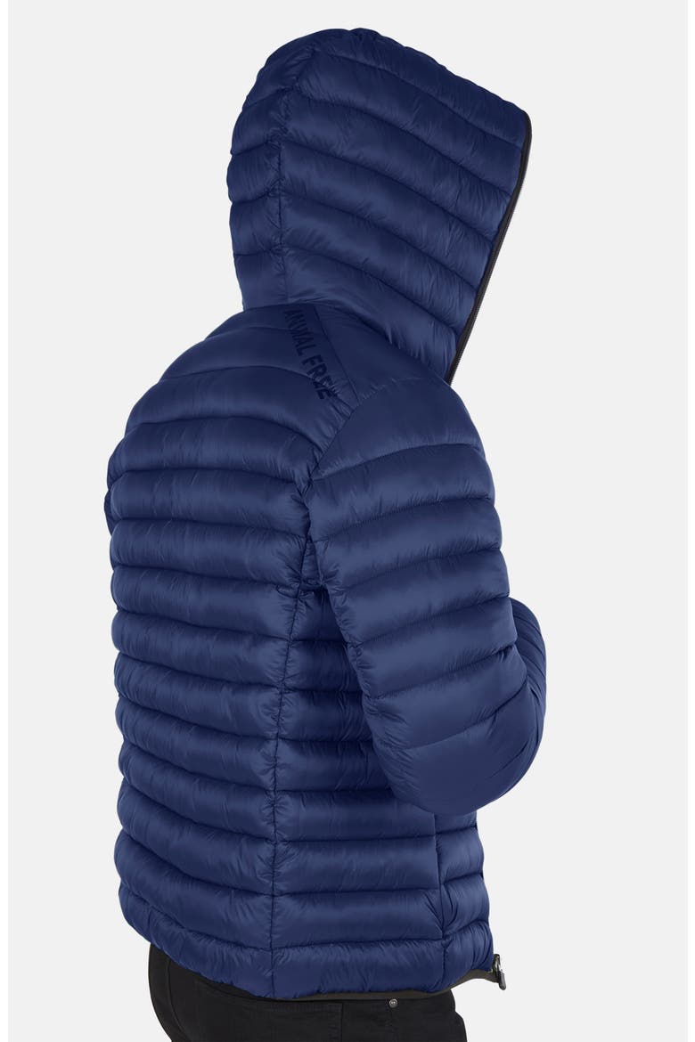 Ezra Water Resistant Reversible Puffer Jacket, Alternate, color, GREY BLACK/ ECLIPSE BLUE