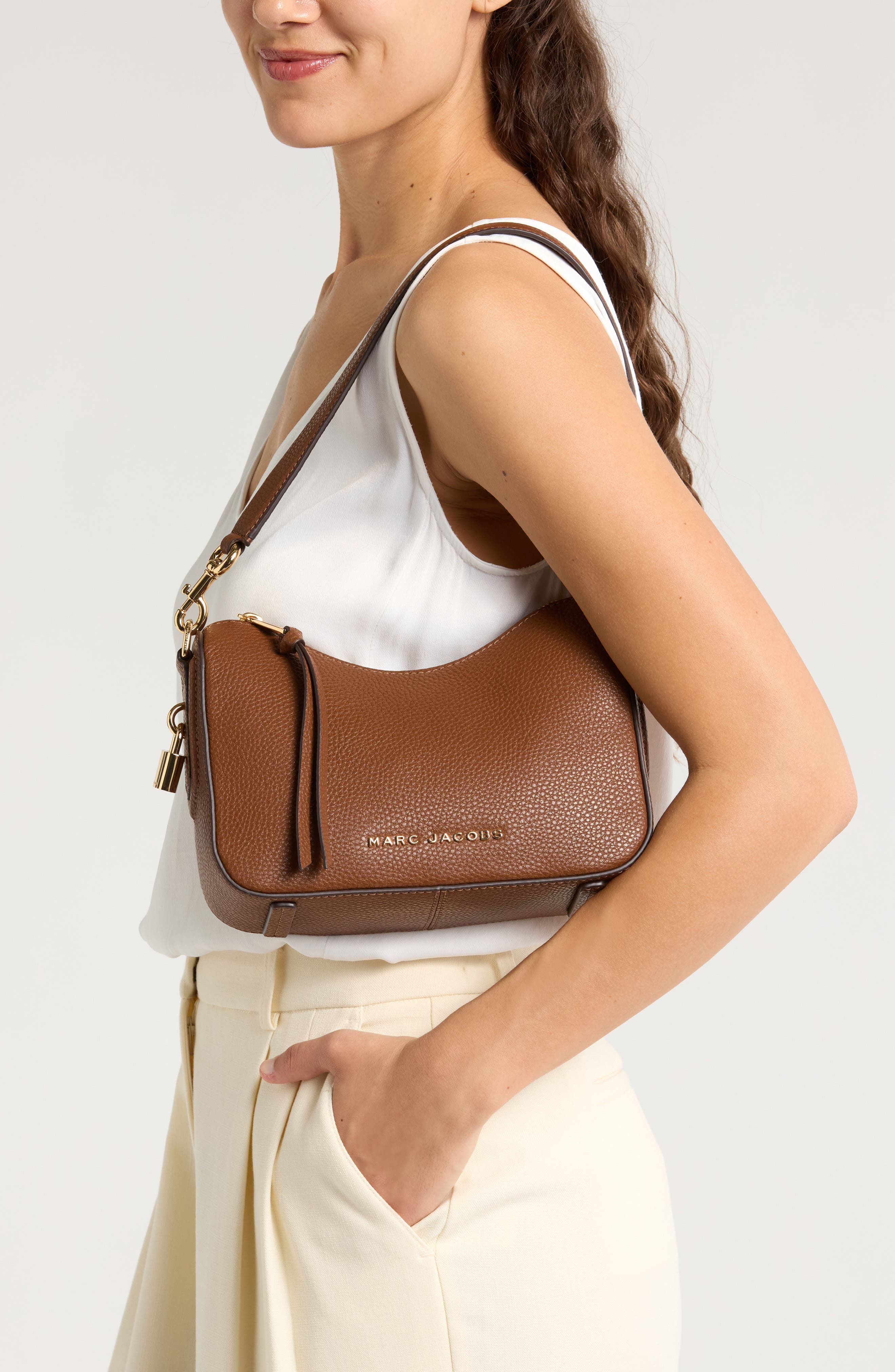Small Drifter Convertible Shoulder Bag, Alternate, color, COGNAC