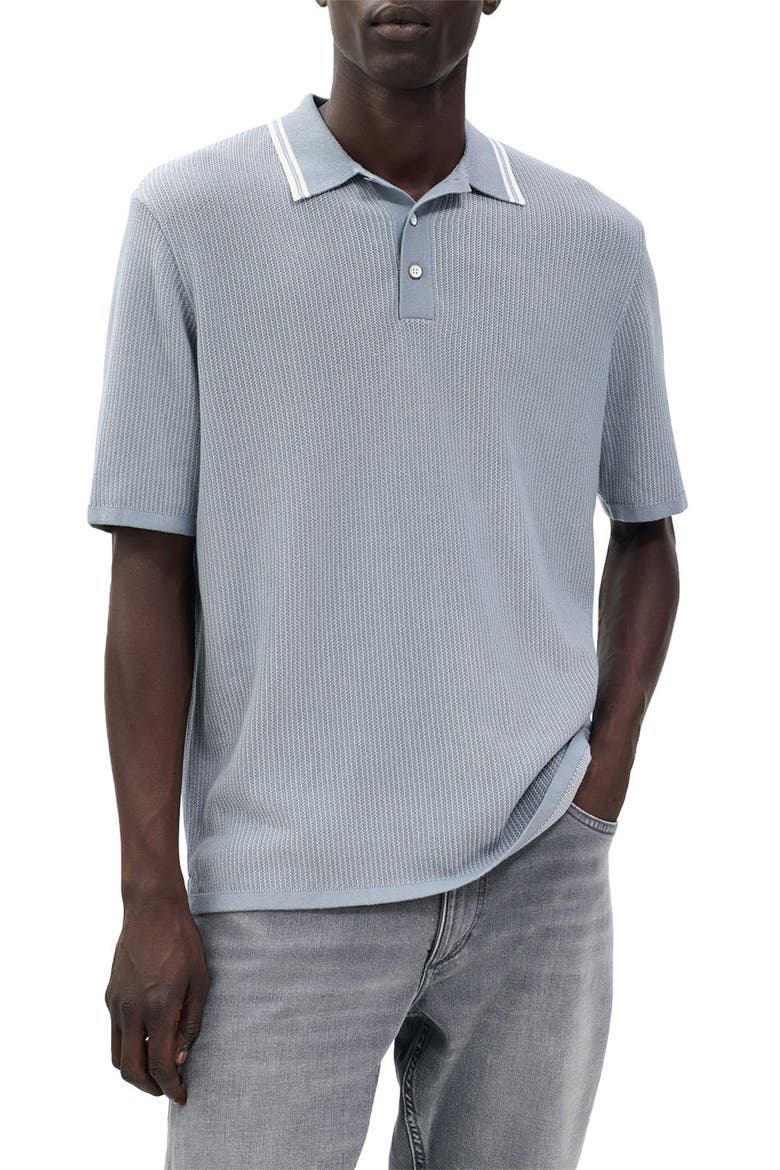 Harvey Tipped Polo, Main, color, LIGHT BLUE