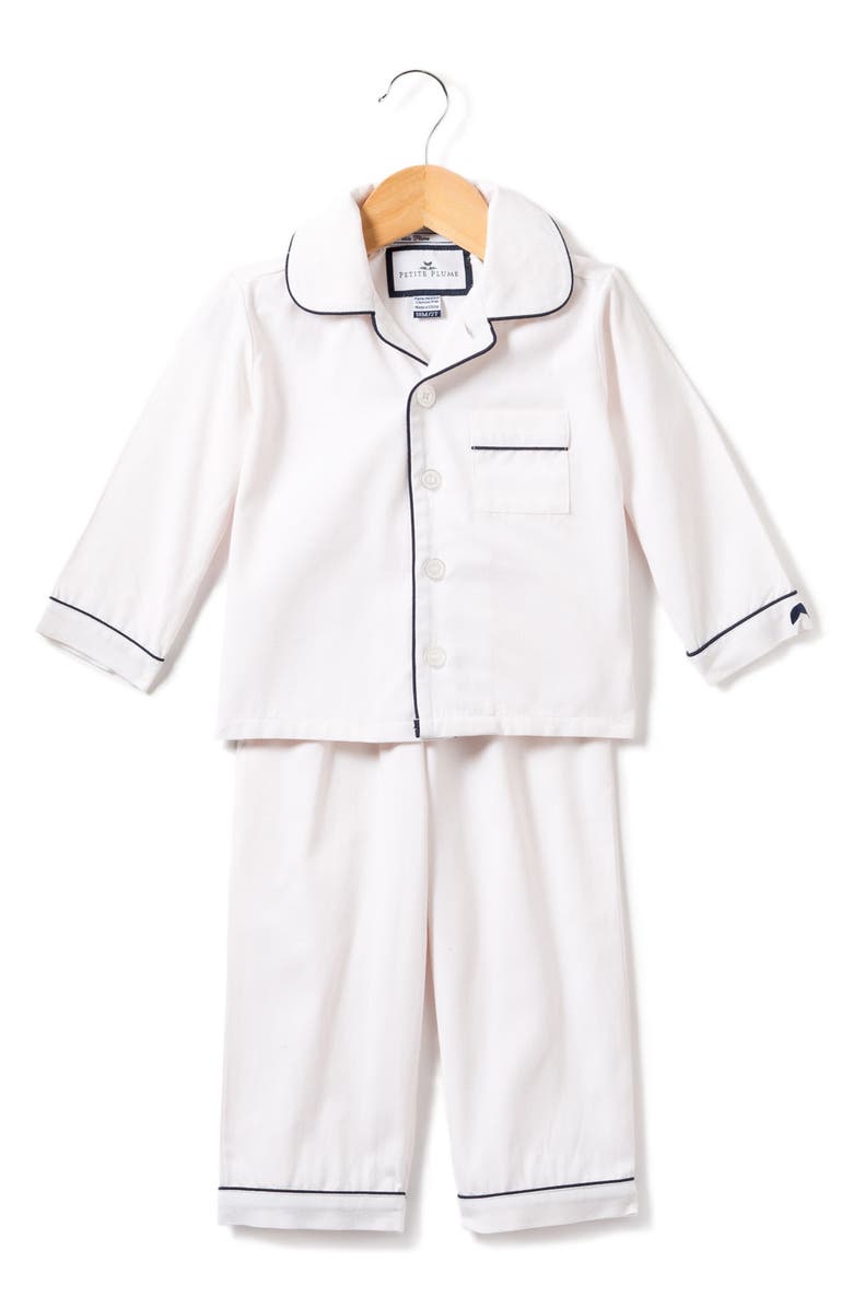 Petite Plume Two-Piece Pajamas, Main, color, White
