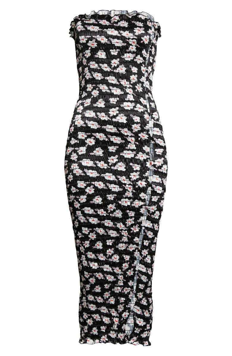 Amy Crookes Floral Print Shirred Tube Dress, Alternate, color, 