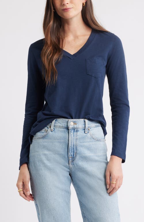 Caslonr Caslon(r) Long Sleeve V-neck T-shirt
