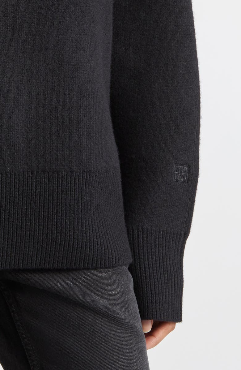 TOTEME Double Knit Wool & Cashmere Blend Turtleneck Sweater, Alternate, color, 