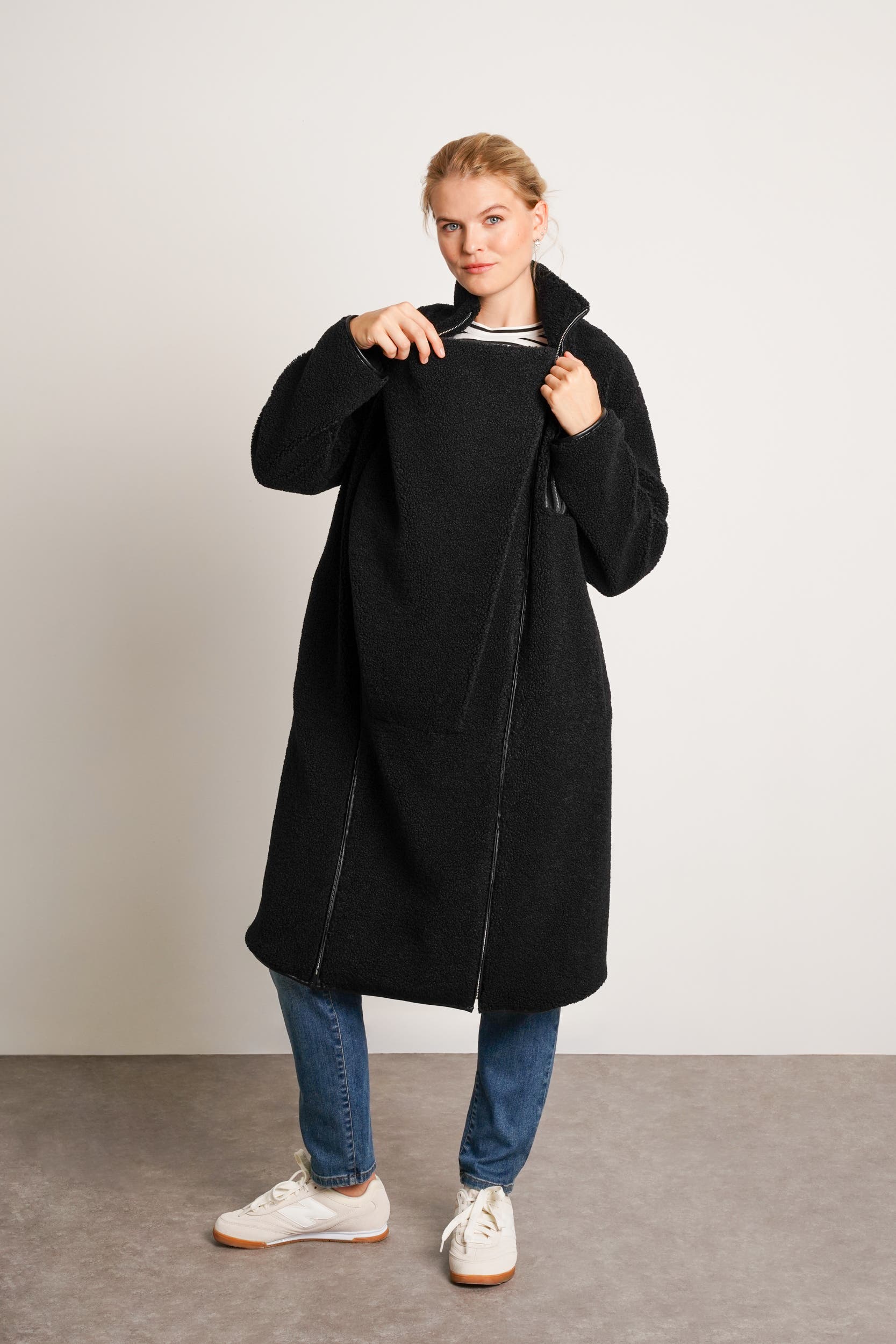 Teddi Maternity & Baby Wearing Long Coat - image 2