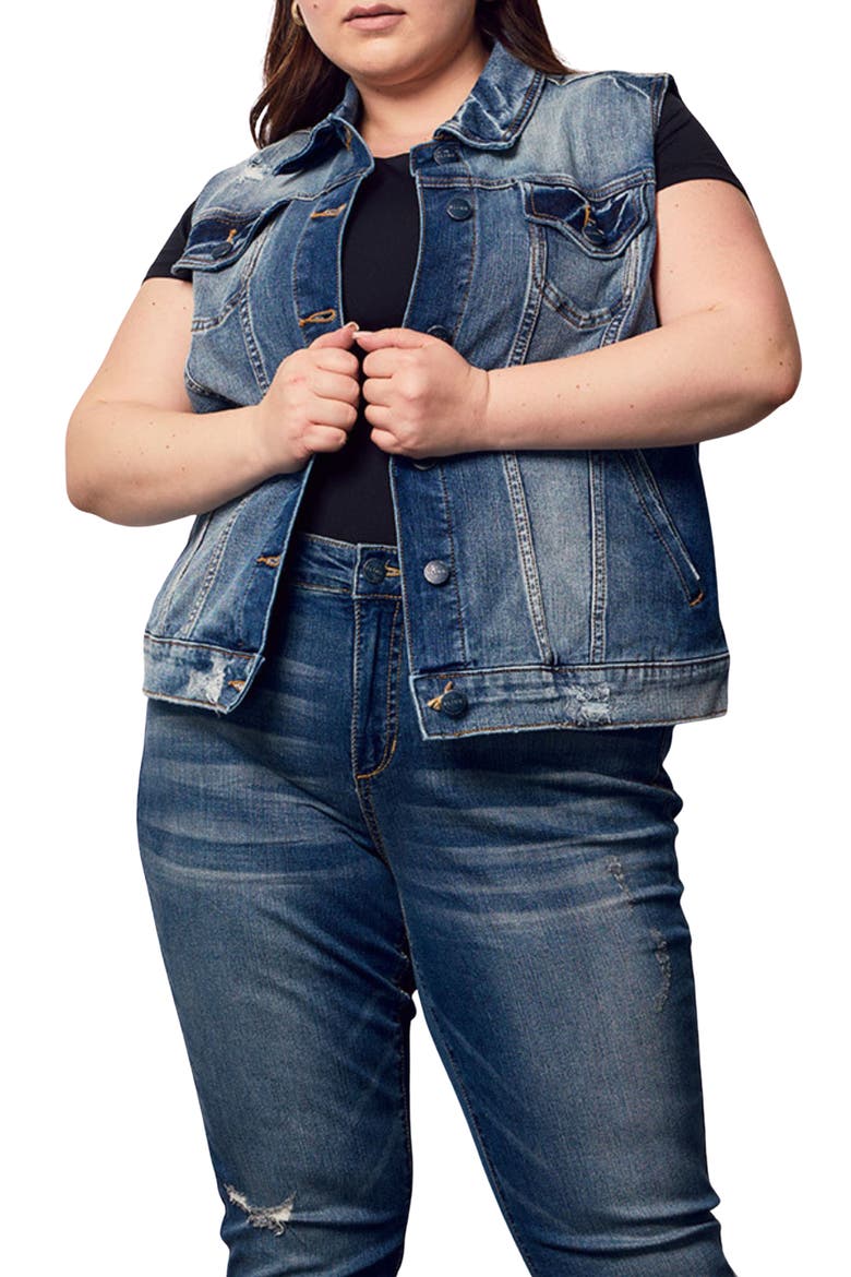 Denim Vest, Main, color, AUDREY
