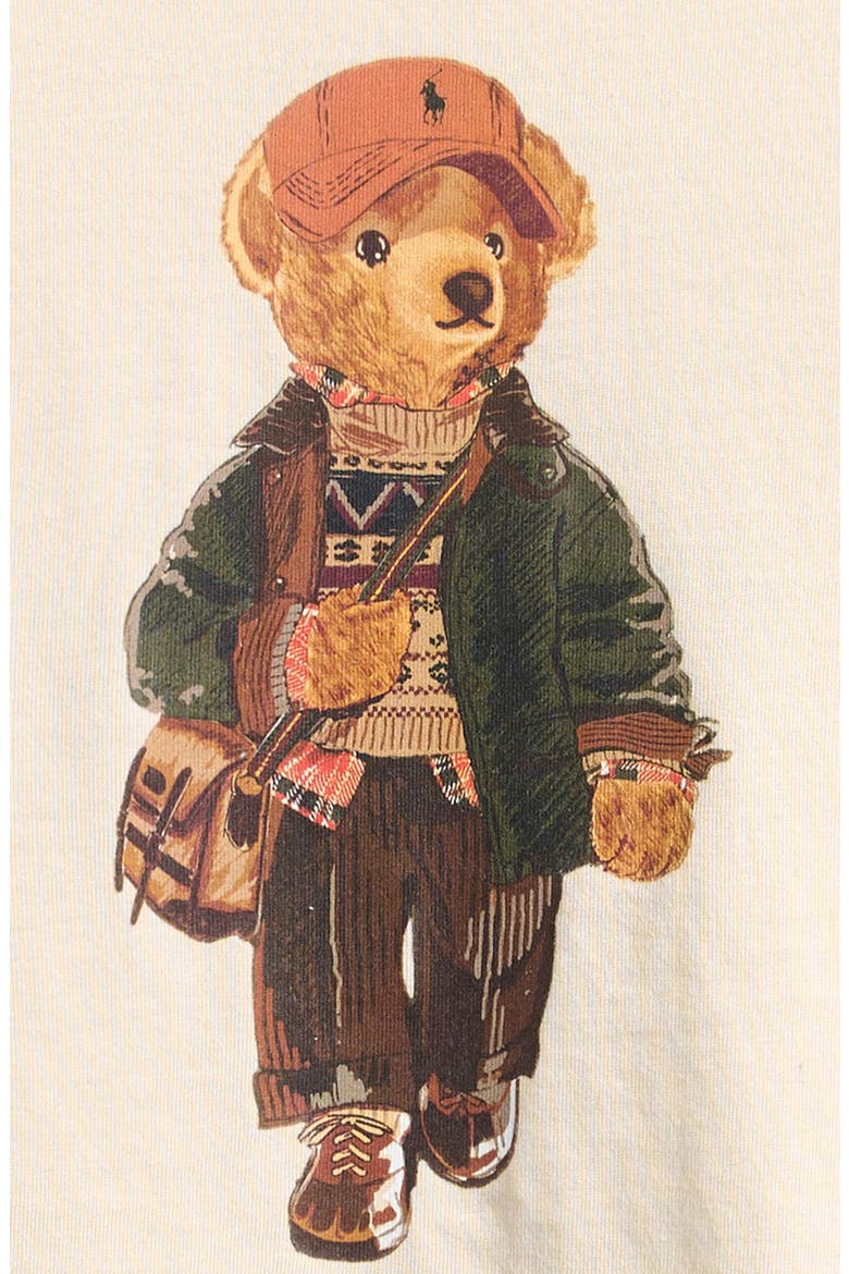 Kids' Cotton Jersey Polo Bear T-Shirt, Alternate, color, ESTATECRM