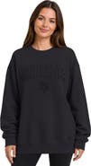 STARTER Women's Starter Black Minnesota Vikings Athleisure Oversized Fleece Sweatshirt