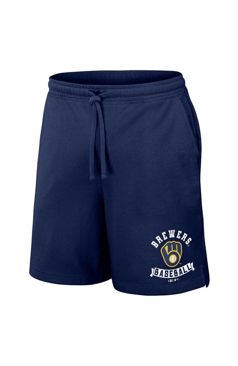 Darius Rucker Collection by Fanatics Men's Darius Rucker Collection by Fanatics Navy Milwaukee Brewers Team Color Shorts, Alternate, color,