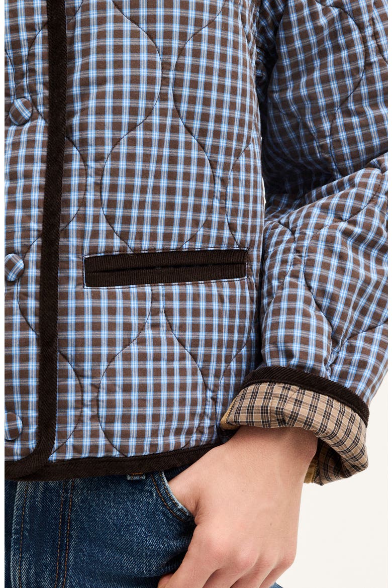 Quilted Liner Jacket, Alternate, color, DARK BROWN