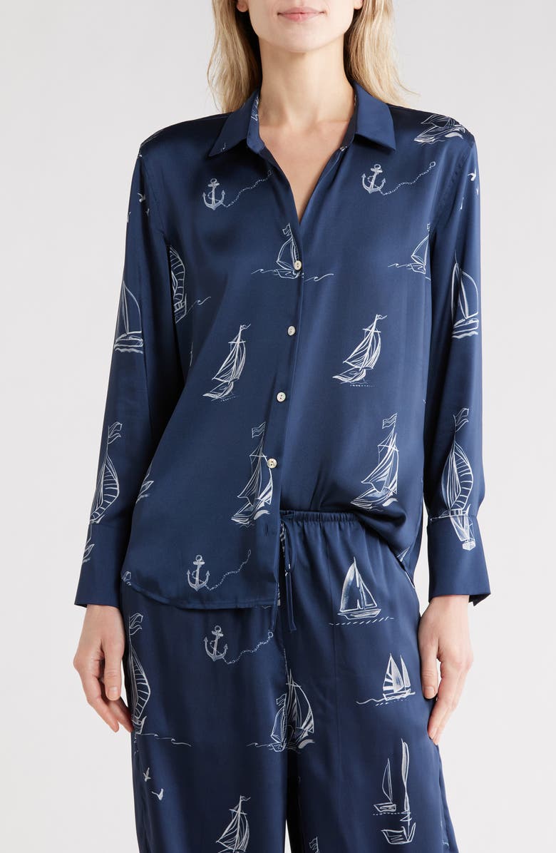 Rails Ledger Sailboat Button-Up Shirt, Main, color, Sailboats