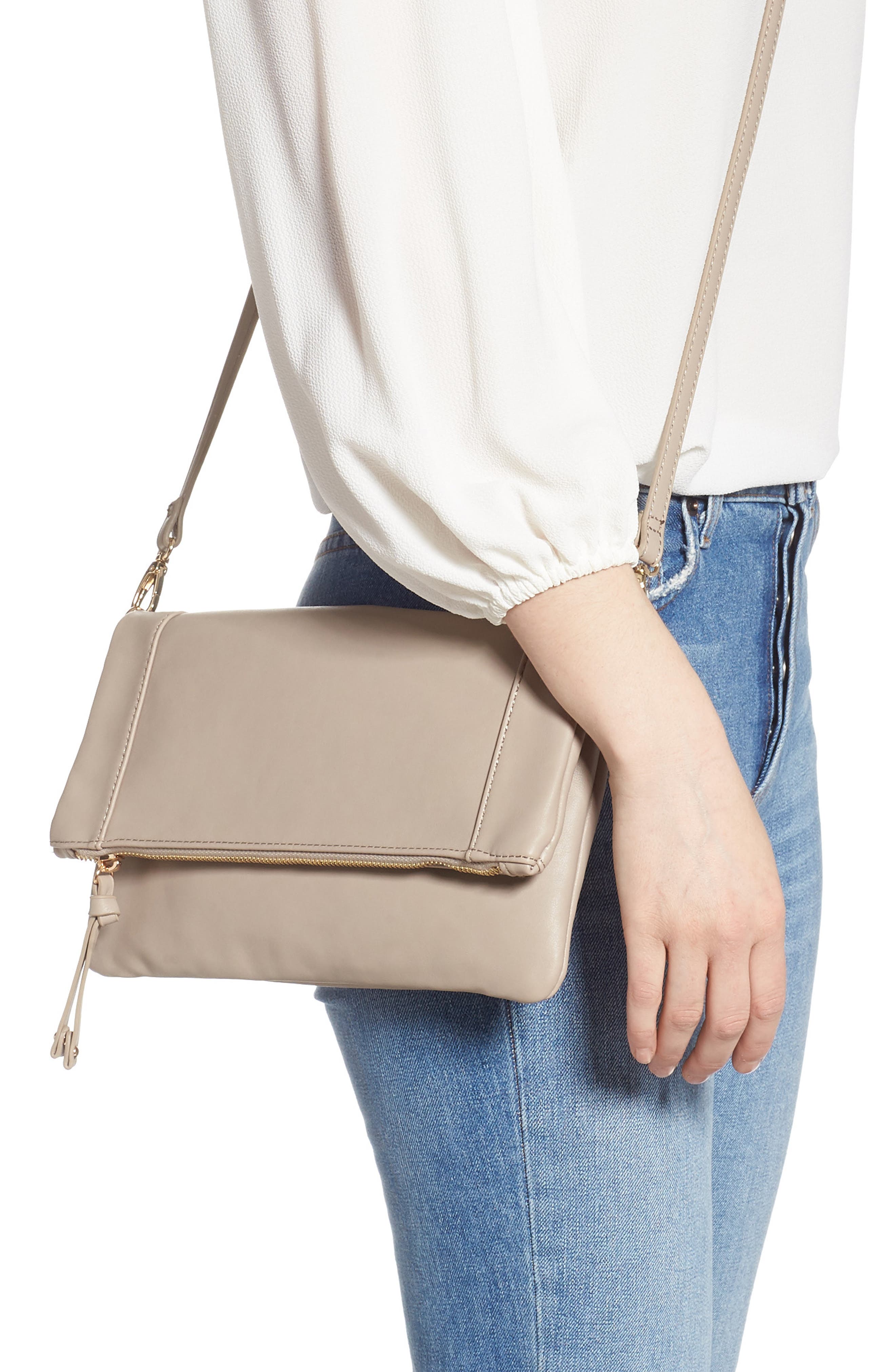 Sole Society Marlena Faux Leather Clutch.Crossbody Bag, Alternate, color, 