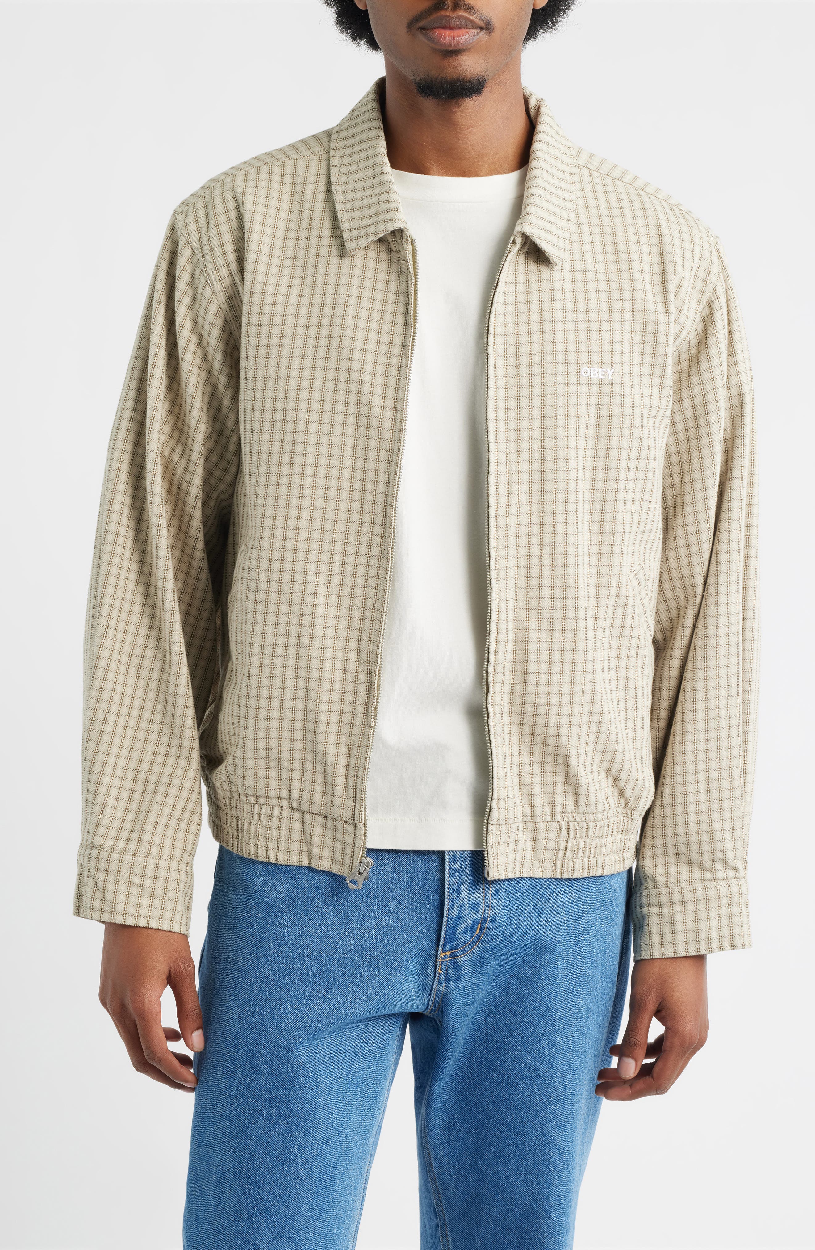 Luther Microcheck Zip Jacket