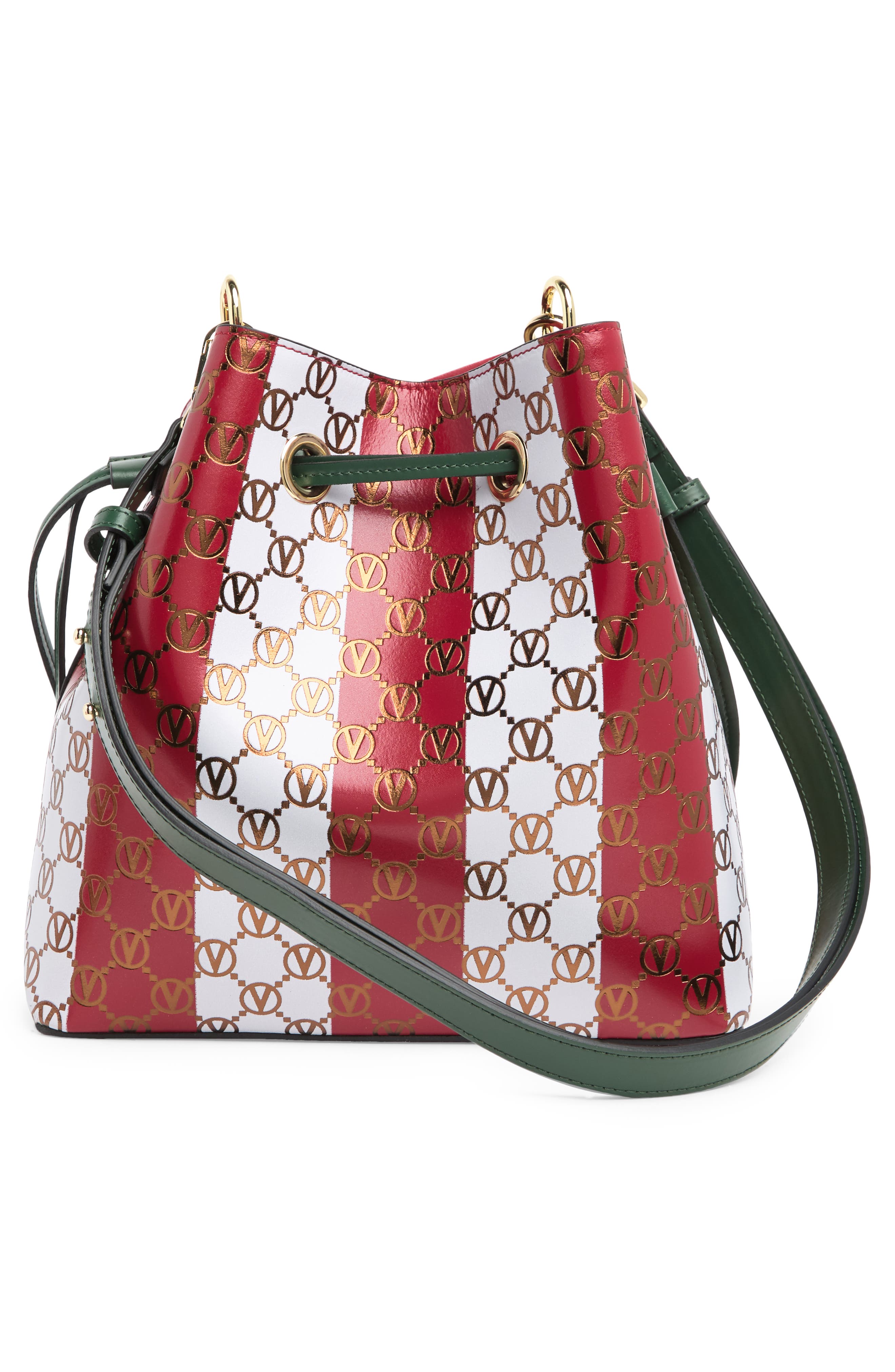 VALENTINO BY MARIO VALENTINO Karl Monogram Stripe Tote Bag, Alternate, color, 