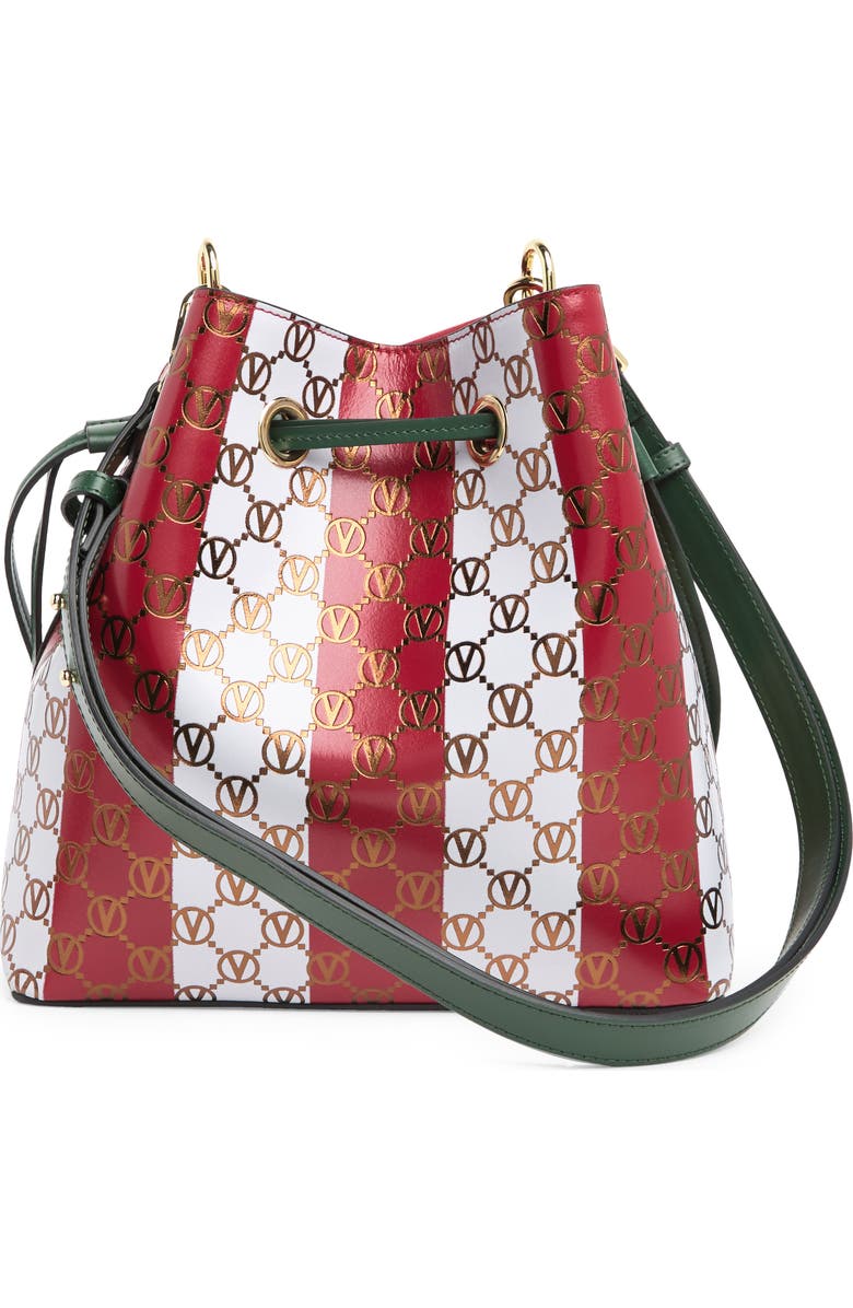 VALENTINO BY MARIO VALENTINO Karl Monogram Stripe Tote Bag, Alternate, color,