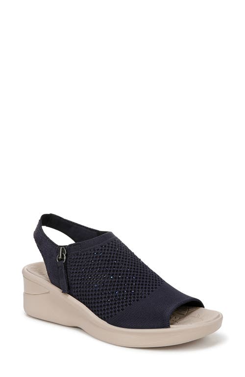 Bzees Starlet Embellished Slingback Sandal In Navy Knit