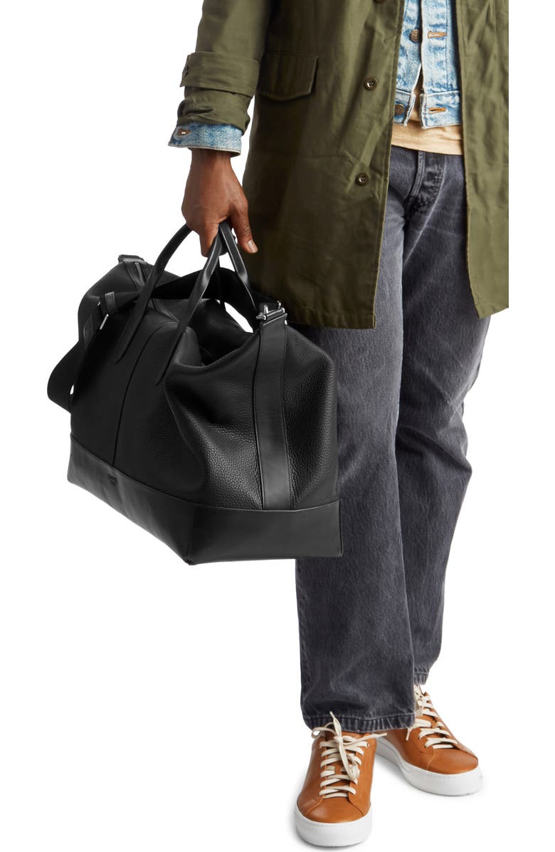 Shinola Canfield Classic Leather Duffle Bag, Alternate, color,