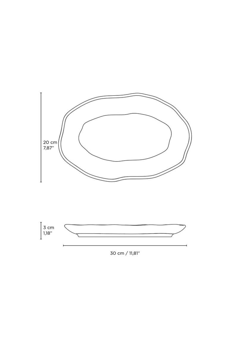 Shallow Bio Oval Platter Medium Set of 4, Alternate, color, Greenery