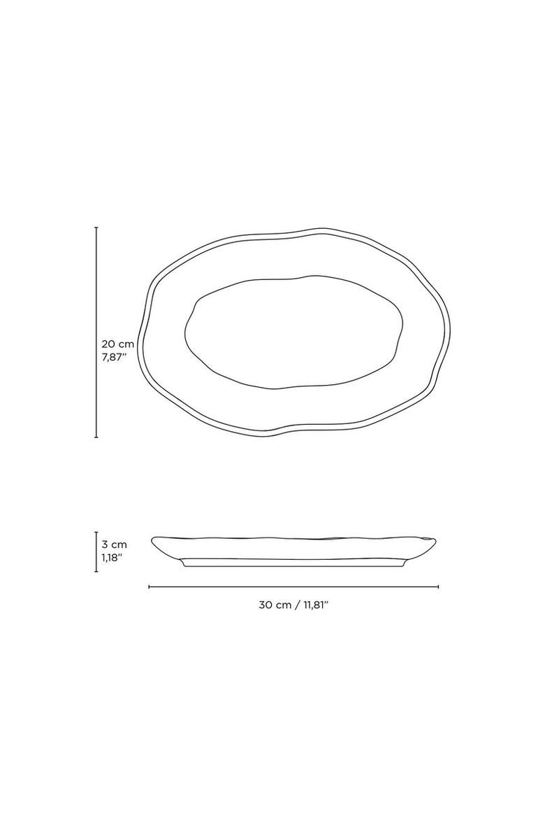 Porto Brasil Shallow Bio Oval Platter Medium Set of 4, Alternate, color, Greenery