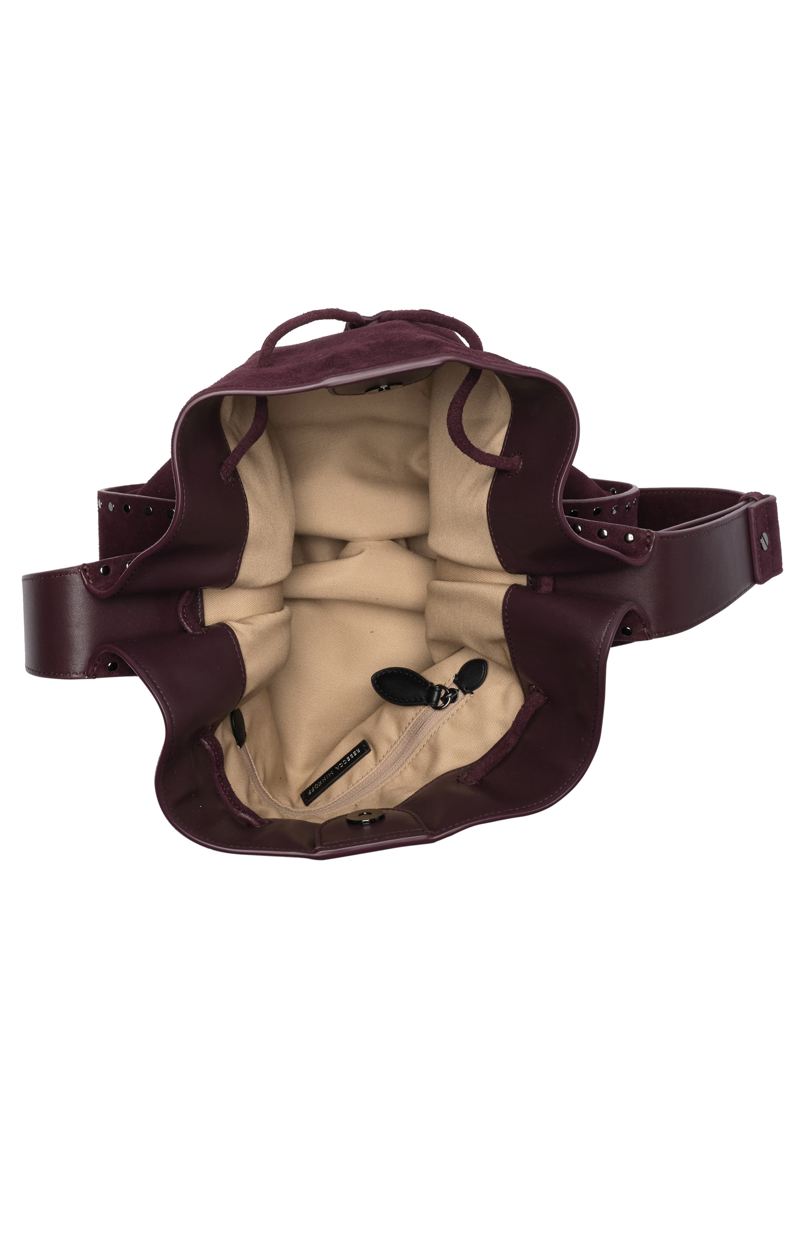 Rebecca Minkoff Nanine Leather Drawstring Shoulder Bag, Alternate, color, 