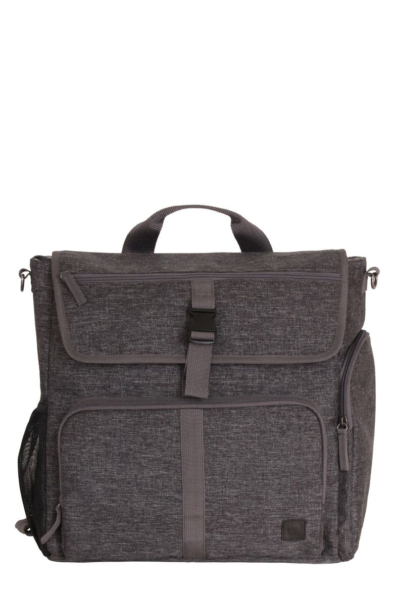 Convertible Diaper Backpack, Main, color, BLACK TEXTURE