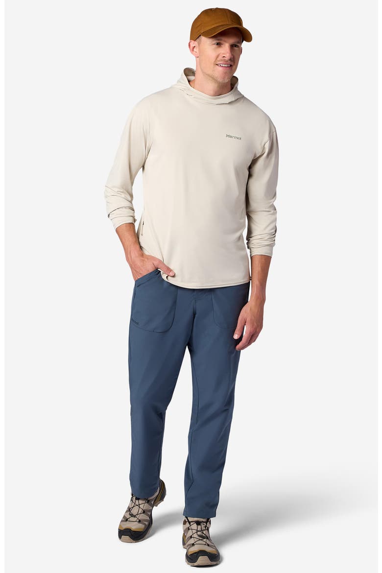 AirExchange SolarShield UPF Hoodie, Alternate, color, BIRCH BARK