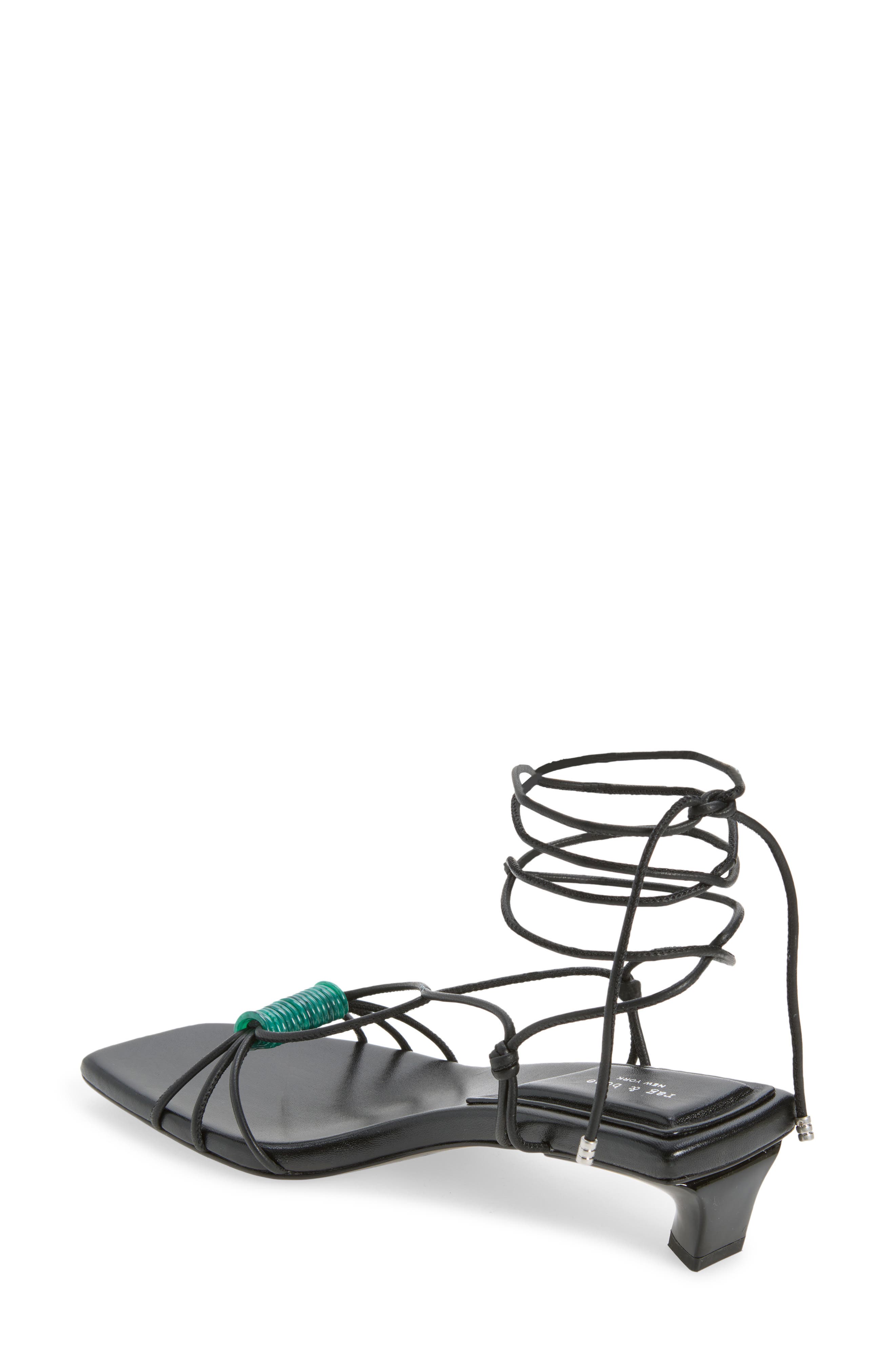 rag & bone Liv Ankle Wrap Kitten Heel Sandal, Alternate, color, 