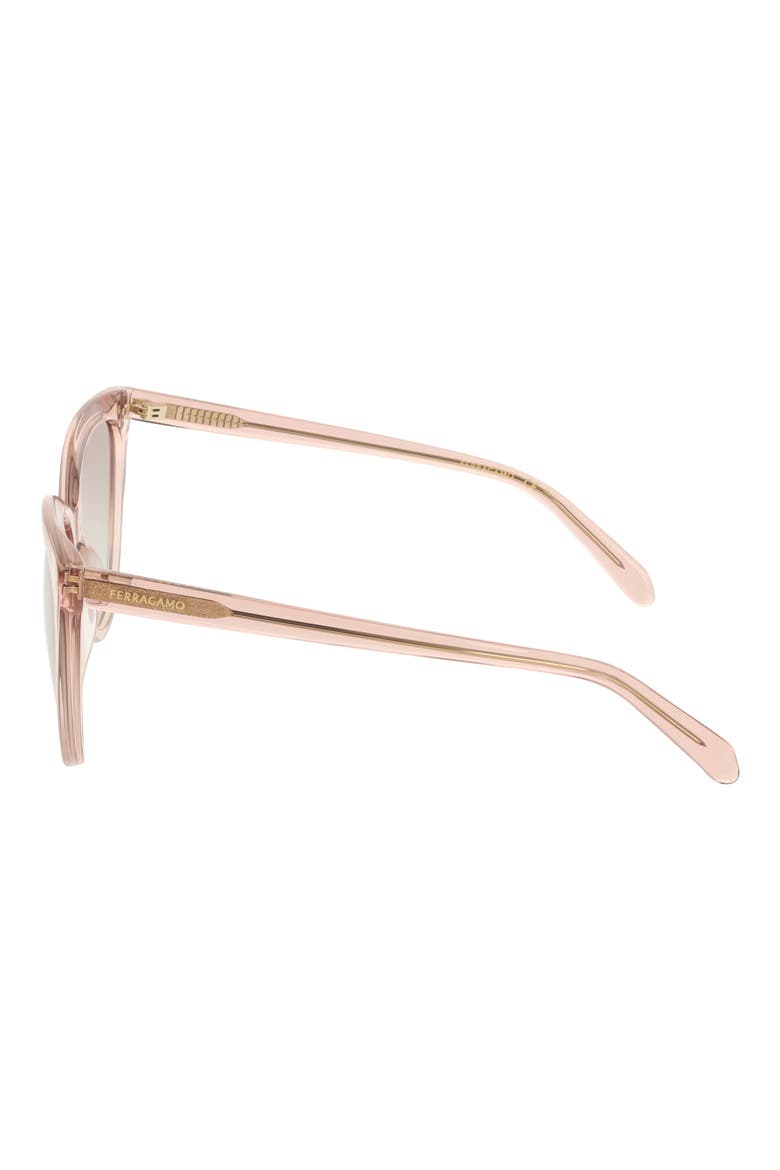 56mm Gradient Cat Eye Sunglasses, Alternate, color, TRANSPARENT ROSE