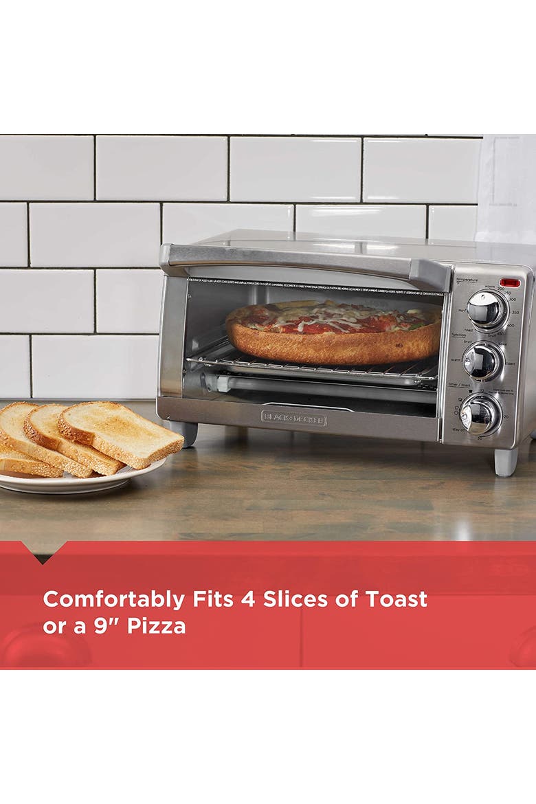 Convection 4 Slice Toaster Oven in Stainless Steel, Alternate, color, Silver