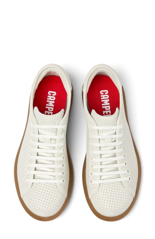 Camper Perforated Lace-up Sneakers In White