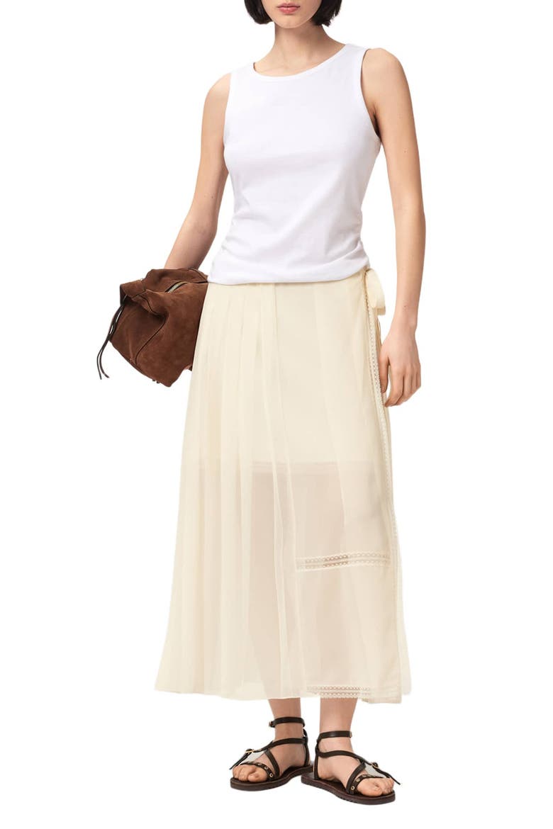 Clover Wrap Skirt, Alternate, color, TOFU WHITE