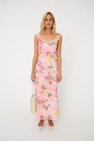 CRAS Levinecras Floral Ruffle Maxi Dress