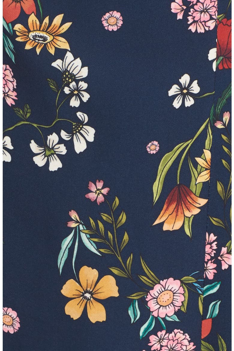 No Matter Floral One-Shoulder Gown, Alternate, color, NAVY FLORAL