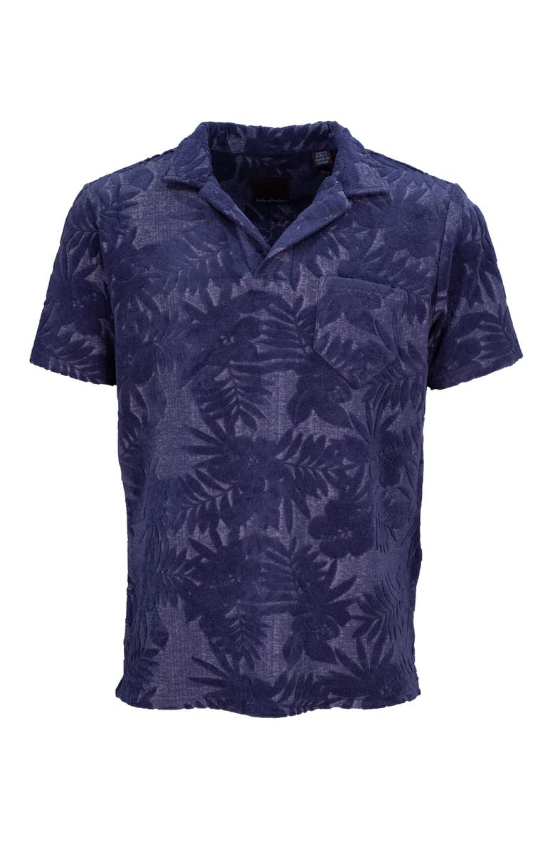 Lords of Harlech Johnny Terry Towel Polo, Alternate, color, Farm Floral Navy