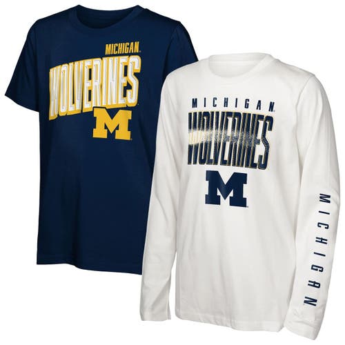 Outerstuff Preschool 2-piece Michigan Wolverines Mix 3-in-1 Combo T-shirt Set In Multi