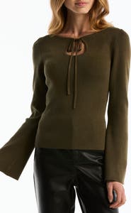 Laundry by Shelli Segal Wide Neck Keyhole Sweater