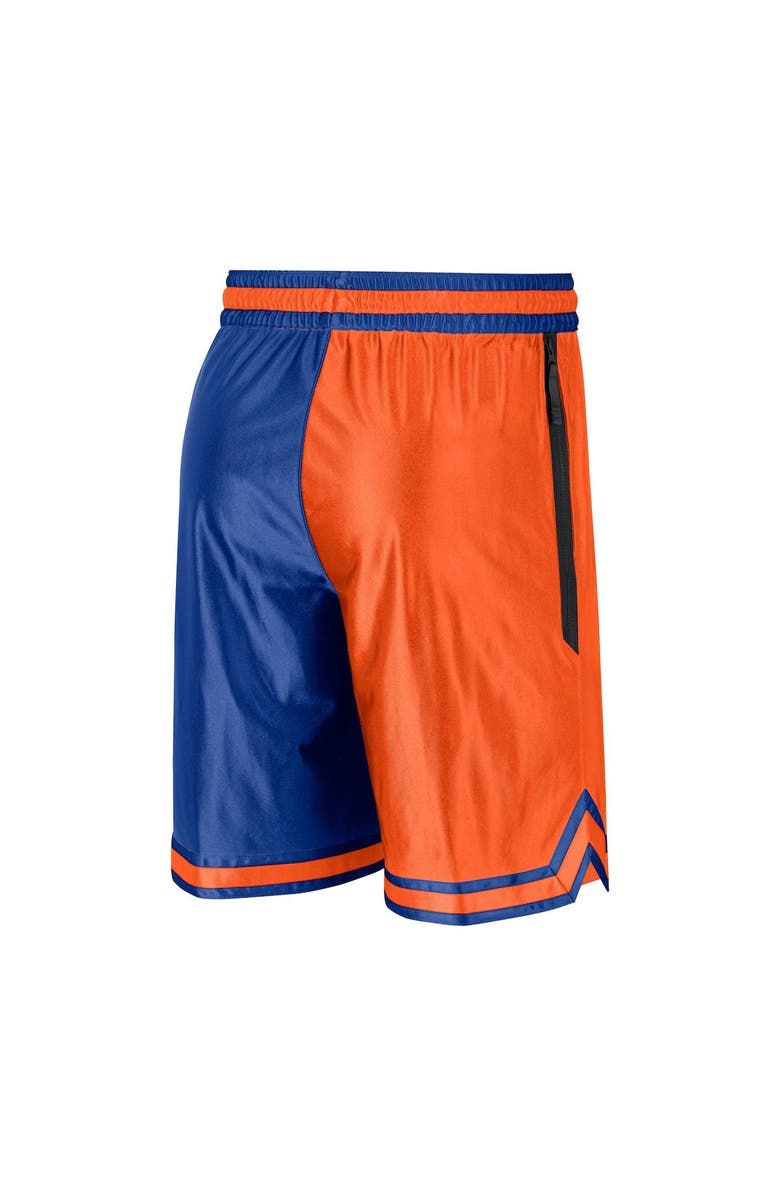 Nike Men's Nike Blue/Orange New York Knicks Courtside Versus Force Split DNA Performance Shorts, Alternate, color, Blue