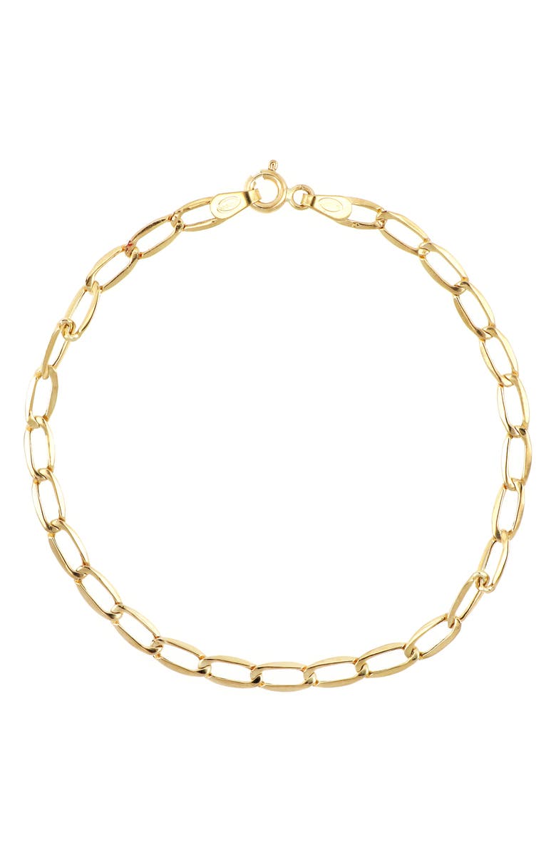 Bony Levy 14K Gold Flat Oval Chain Link Bracelet, Main, color,