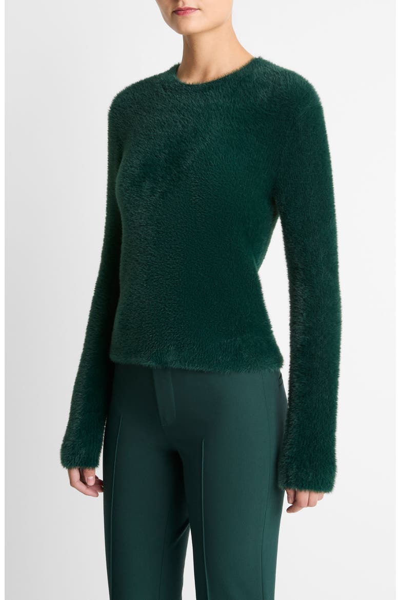 Eyelash Crewneck Sweater, Alternate, color, JUNIPER