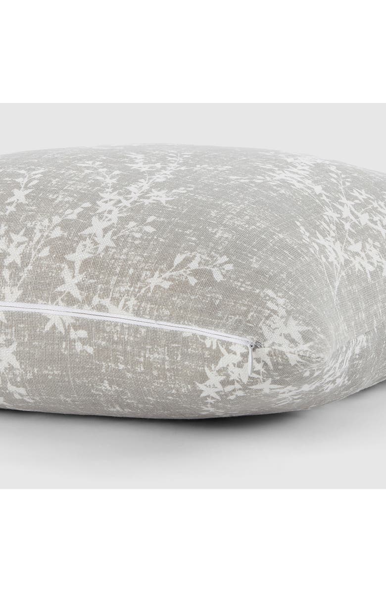 HOMESPUN Willow Cotton Throw Pillow, Alternate, color, Light Gray