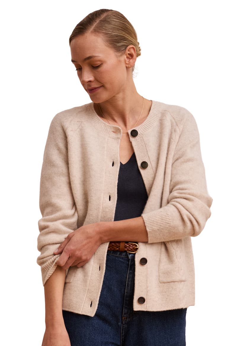 Cable Detail Raglan Cardigan, Alternate, color, Oatmeal