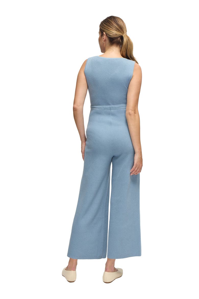 Luxe Sweater Maternity Jumpsuit, Alternate, color, Blue Gray