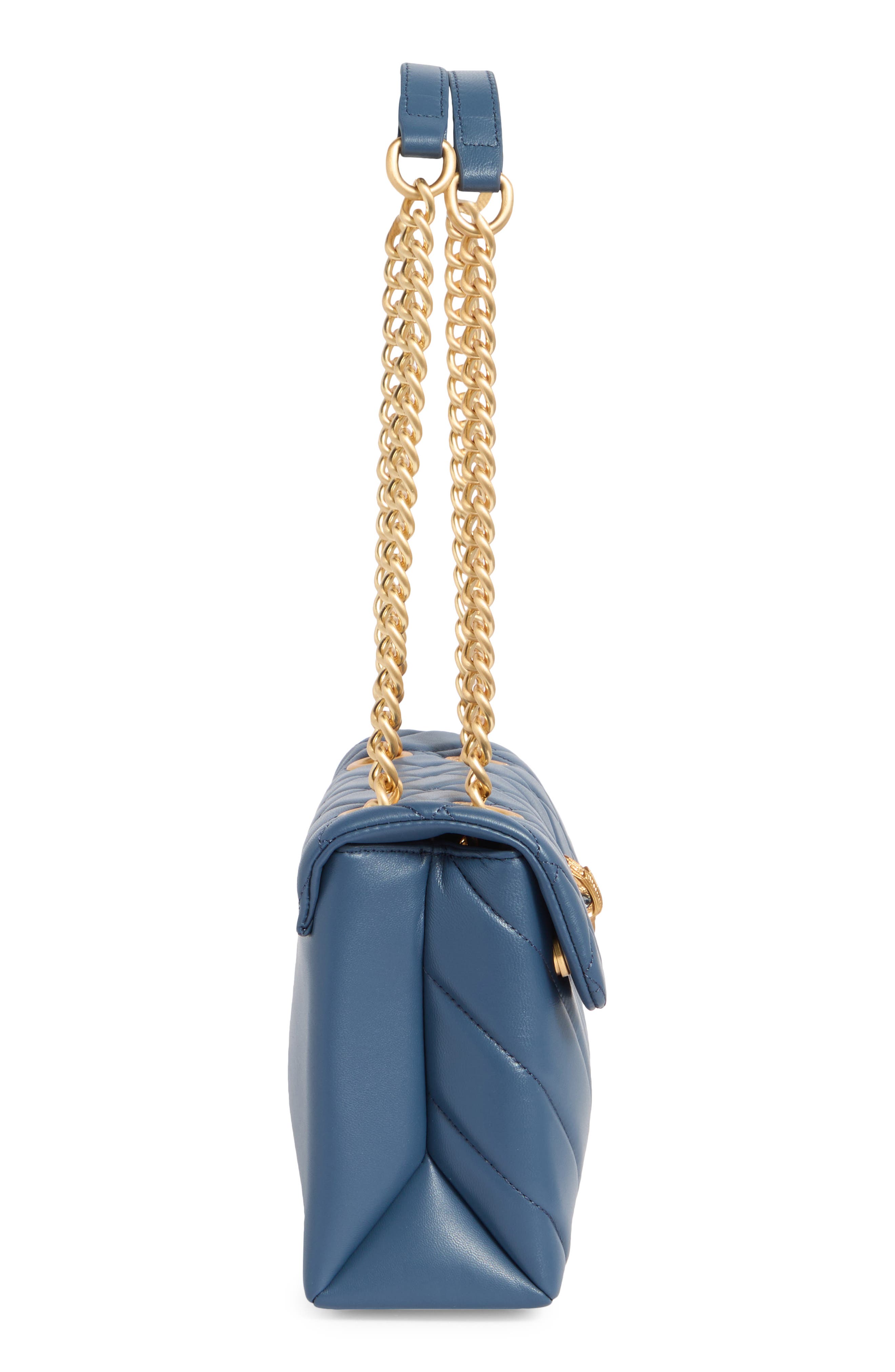Kurt Geiger London Kensington Leather Crossbody Bag, Alternate, color, Open Blue
