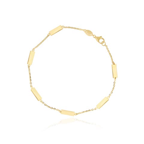 Gold Bar Chain Bracelet